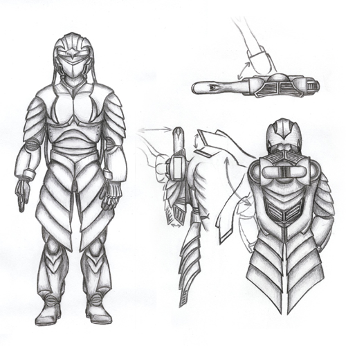 Anime style armor designs